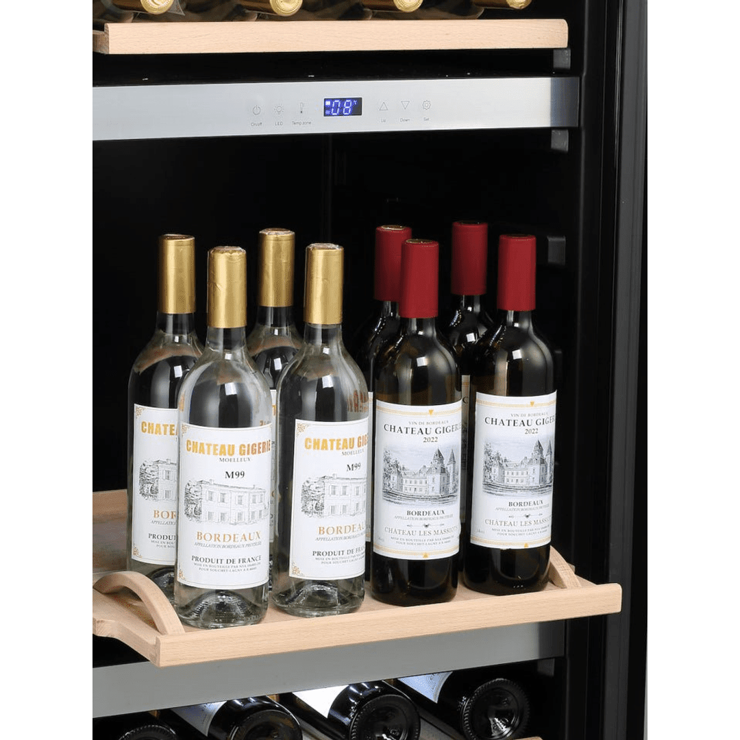 INSIDE: LECAVIST Wine Cabinet - 140 Bottle - Triple Zone - Freestanding - Black (LEK1403ZPV) - Freestanding - LeCavist Wine Cabinets