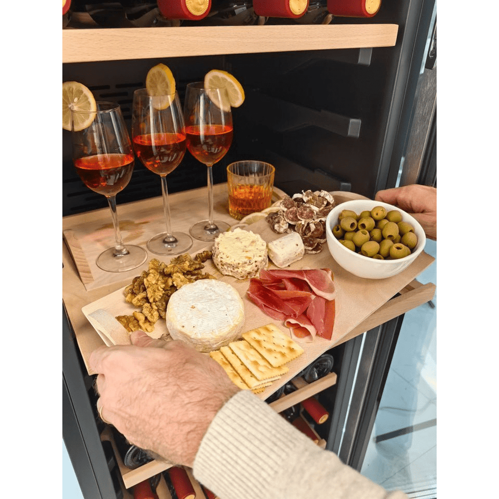 INSIDE: LECAVIST Wine Cabinet - 140 Bottle - Triple Zone - Freestanding - Black (LEK1403ZPV) - Freestanding - LeCavist Wine Cabinets