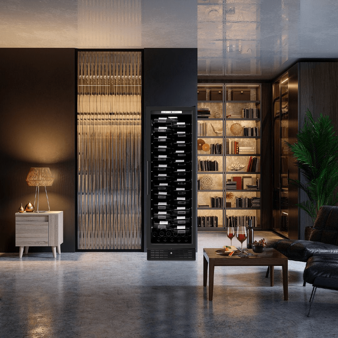 LIFESTYLE: LECAVIST Wine Cabinet - 157 bottles - Single Zone - Built-in - Label view (LCS155VN1ZPRO) - Built-In - LeCavist Wine Cabinets