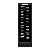 LECAVIST - 157 bottles - Label view Single Zone - Black Wine Cabinet (LCS155VN1ZPRO)