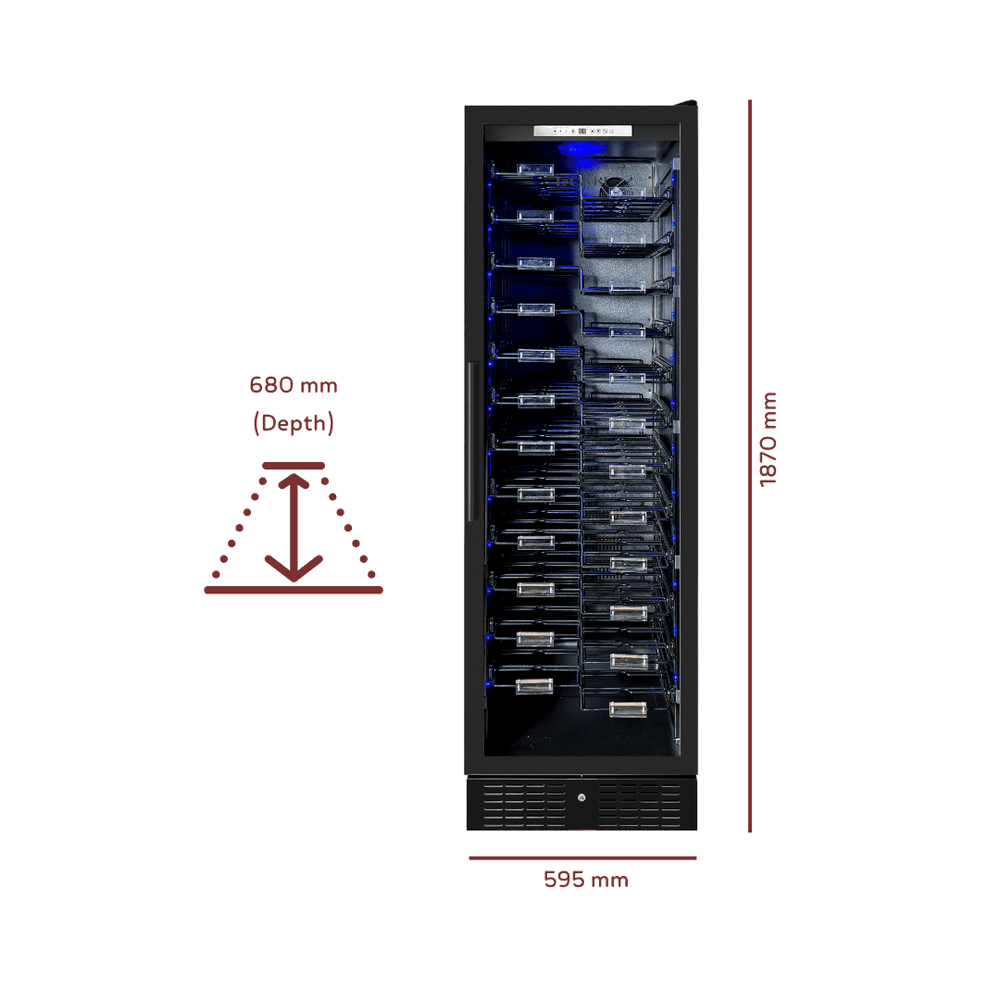 PRODUCT: LECAVIST 157 bottles Label view Single Zone LCS155VN1ZPRO - Built - In - Lecavist AU