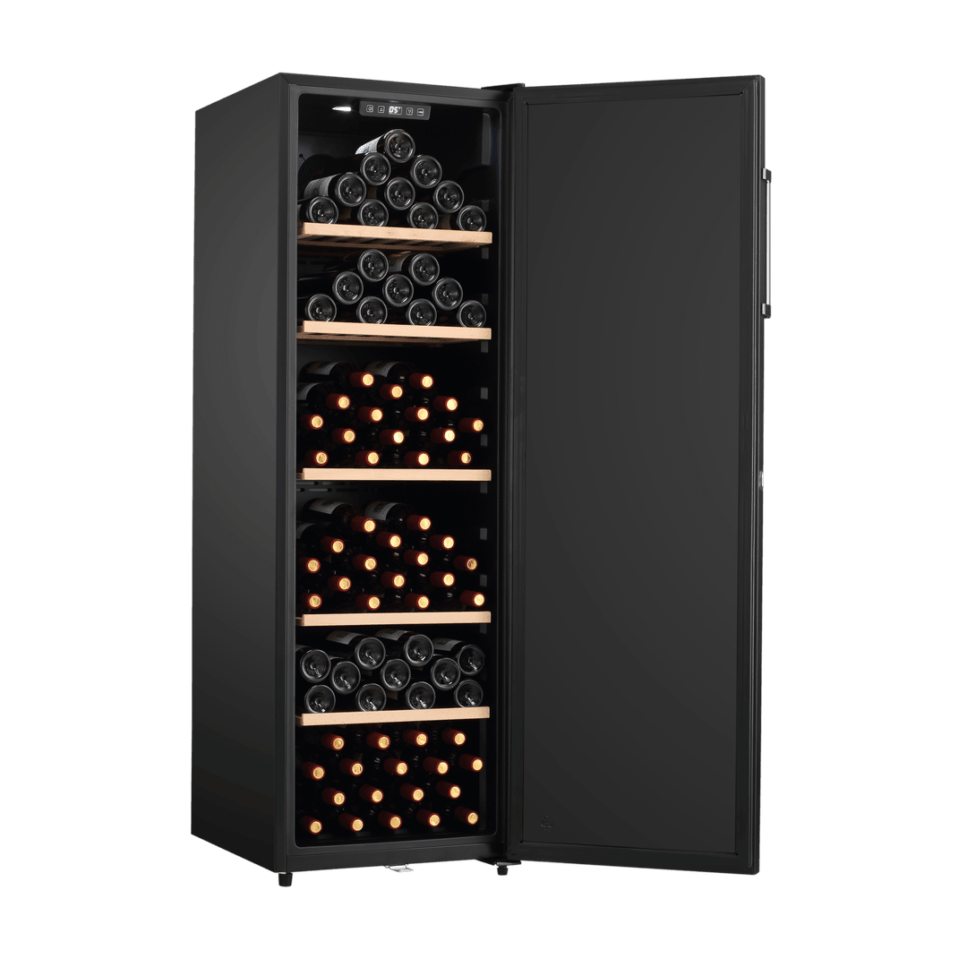 PRODUCT: LECAVIST Wine Cellar - 168 Bottle - Single Zone - Freestanding - Black (LKV168PNDX) - Freestanding - LeCavist Wine Cabinets