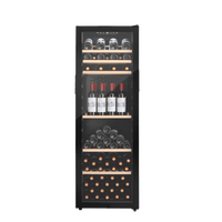 LECAVIST - 168 Bottle - Single Zone - Black Wine Cabinet - Wine Cabinet (LEK168PV)