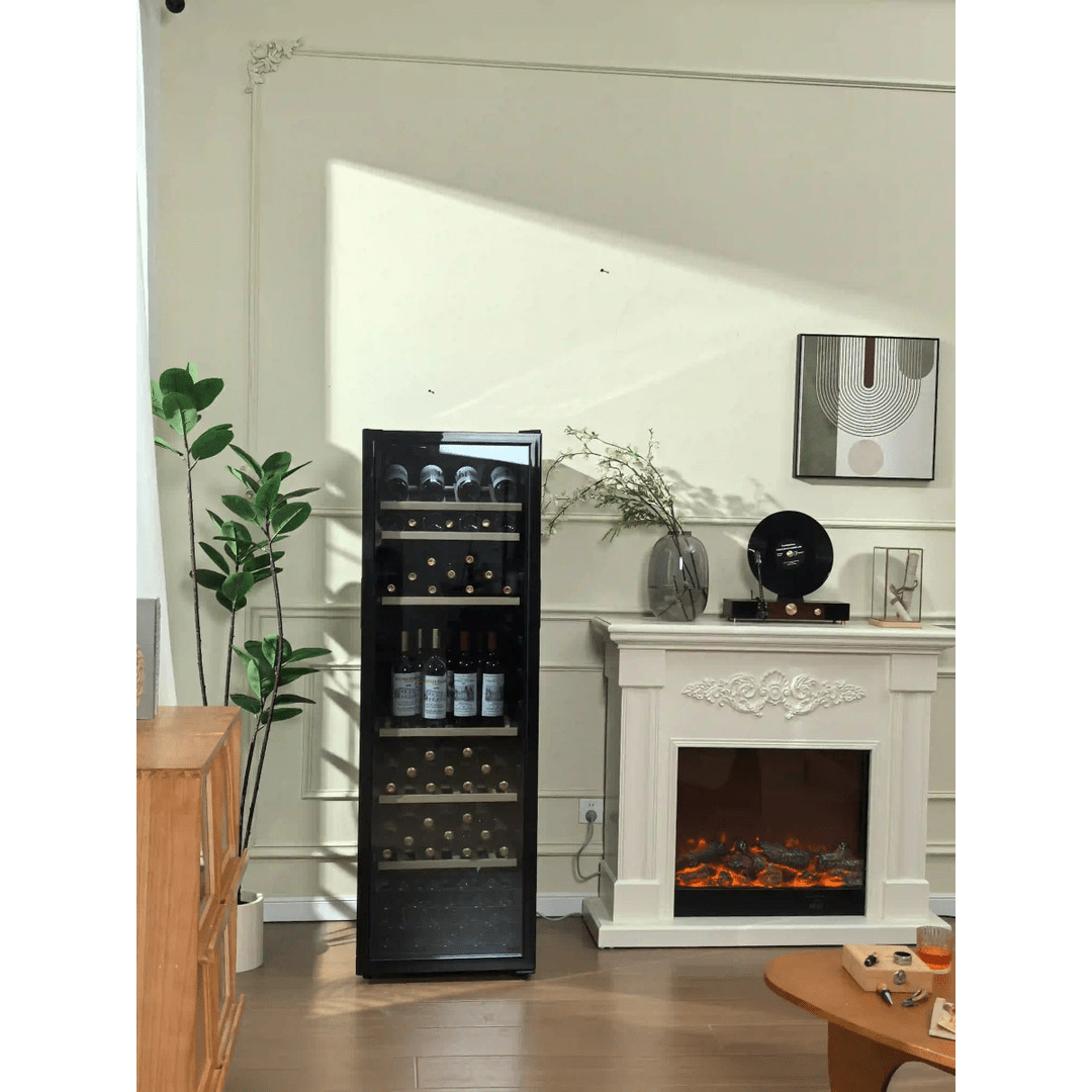 LIFESTYLE: LECAVIST Wine Cabinet - 168 Bottle - Single Zone - Freestanding - Black (LEK168PV) PRE-ORDER - Freestanding - LeCavist Wine Cabinets