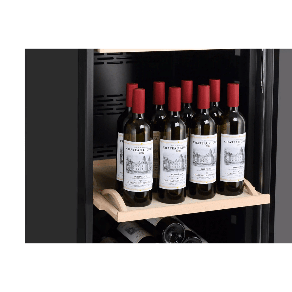 INSIDE: LECAVIST Wine Cabinet - 168 Bottle - Single Zone - Freestanding - Black (LEK168PV) PRE-ORDER - Freestanding - LeCavist Wine Cabinets