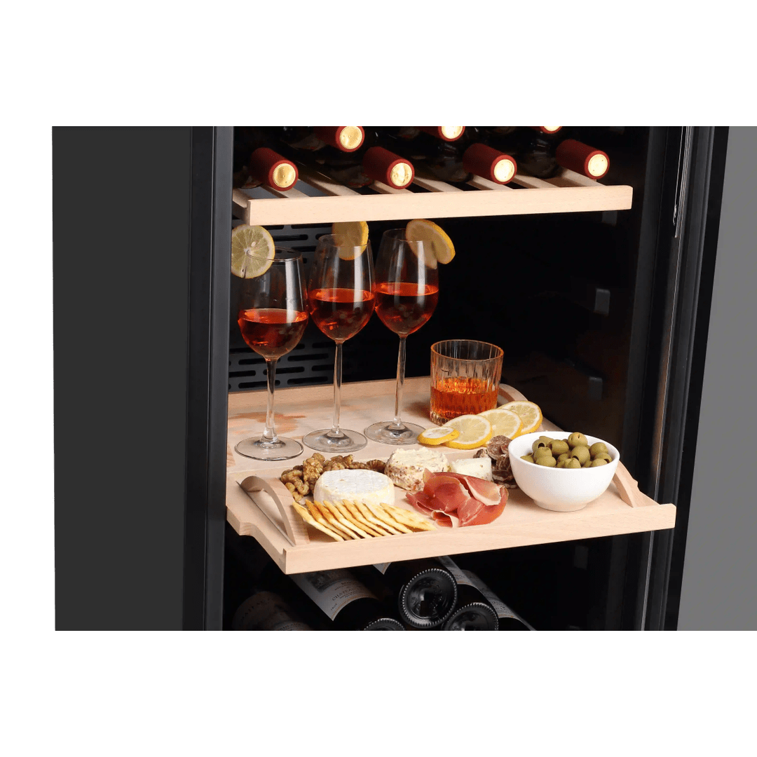 INSIDE: LECAVIST Wine Cabinet - 168 Bottle - Single Zone - Freestanding - Black (LEK168PV) PRE-ORDER - Freestanding - LeCavist Wine Cabinets