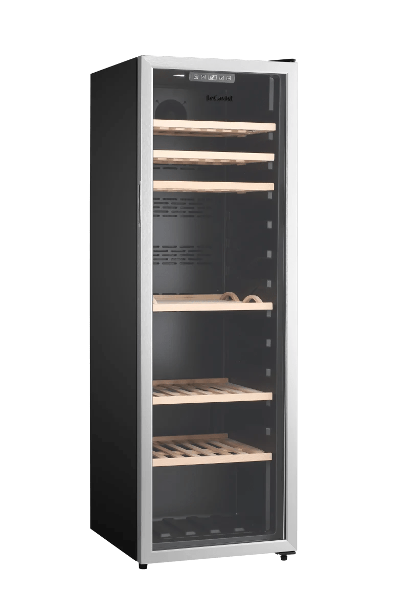 LECAVIST 168 Bottle Wine Cabinet Single Zone Stainless Steel LEK168PVX - Freestanding - Lecavist