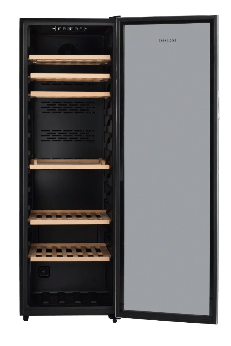 LECAVIST 168 Bottle Wine Cabinet Single Zone Stainless Steel LEK168PVX - Freestanding - Lecavist