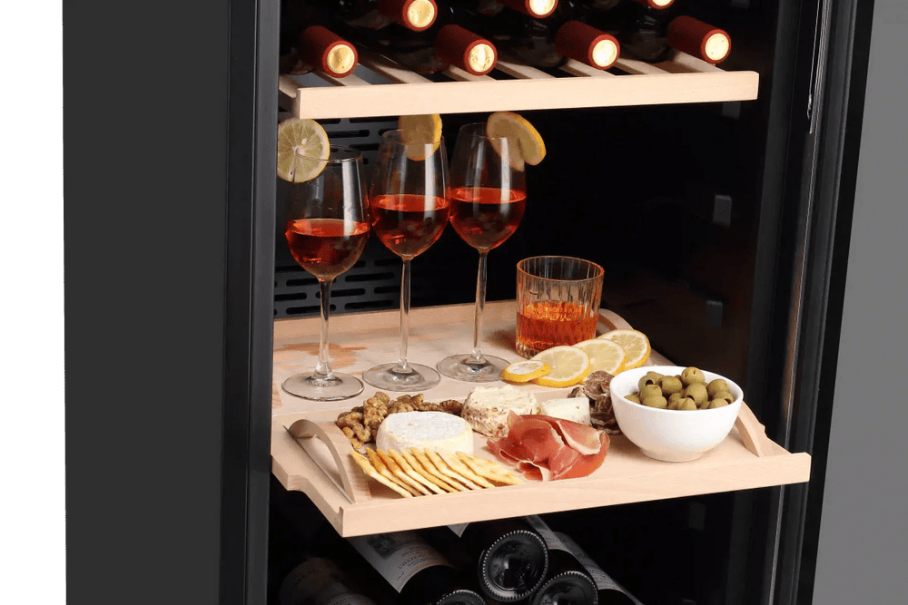 LECAVIST 168 Bottle Wine Cabinet Single Zone Stainless Steel LEK168PVX - Freestanding - Lecavist