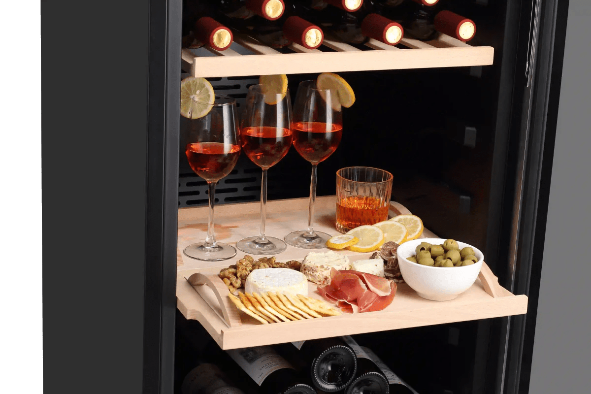 LECAVIST 168 Bottle Wine Cabinet Single Zone Stainless Steel LEK168PVX - Freestanding - Lecavist