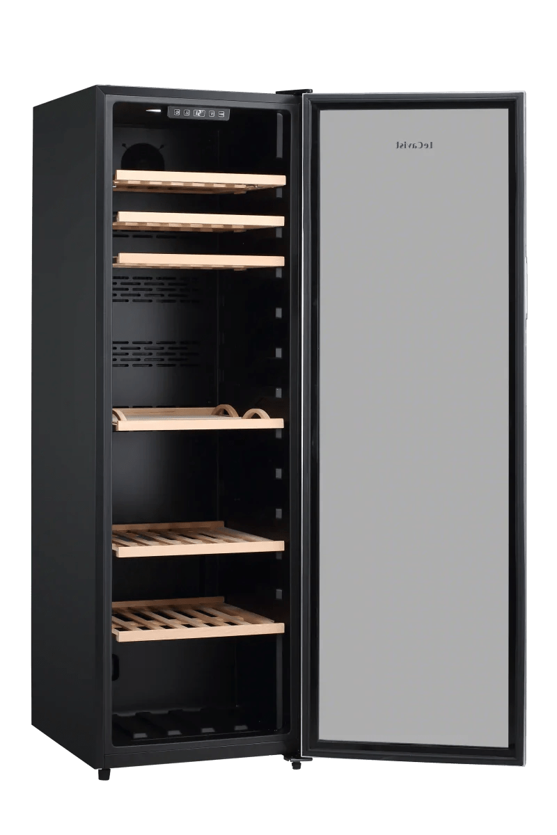 LECAVIST 168 Bottle Wine Cabinet Single Zone Stainless Steel LEK168PVX - Freestanding - Lecavist