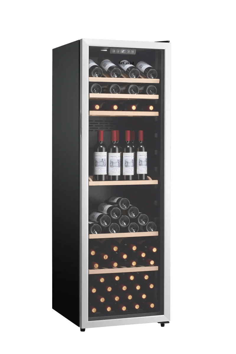 LECAVIST 168 Bottle Wine Cabinet Single Zone Stainless Steel LEK168PVX - Freestanding - Lecavist