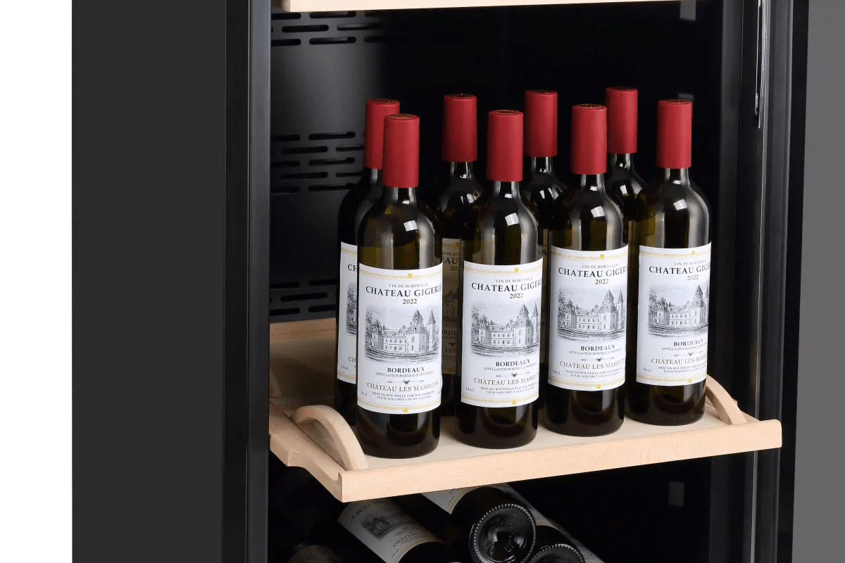 LECAVIST 168 Bottle Wine Cabinet Single Zone Stainless Steel LEK168PVX - Freestanding - Lecavist