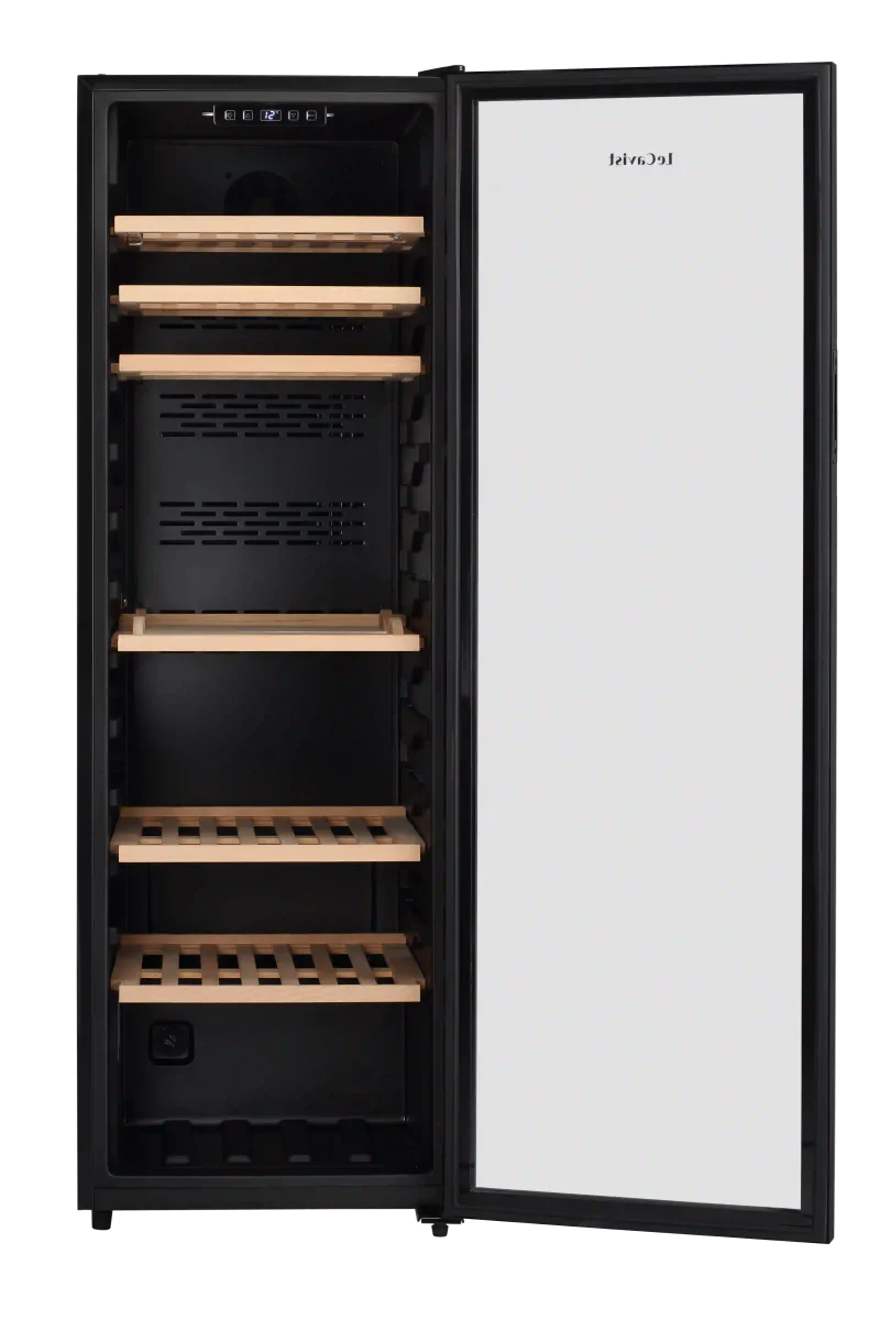 LECAVIST 168 Bottle Wine Cabinet Single Zone Black LEK168PV - Freestanding - Lecavist