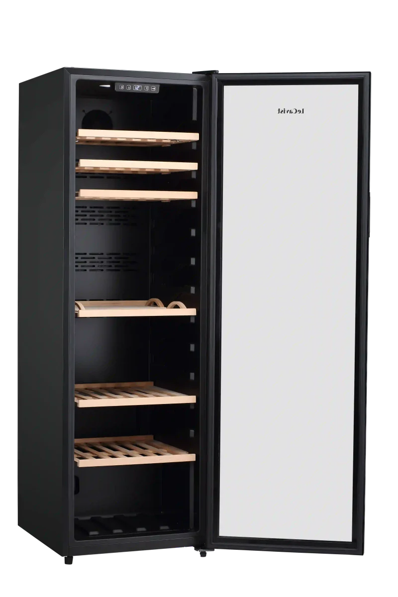 LECAVIST 168 Bottle Wine Cabinet Single Zone Black LEK168PV - Freestanding - Lecavist