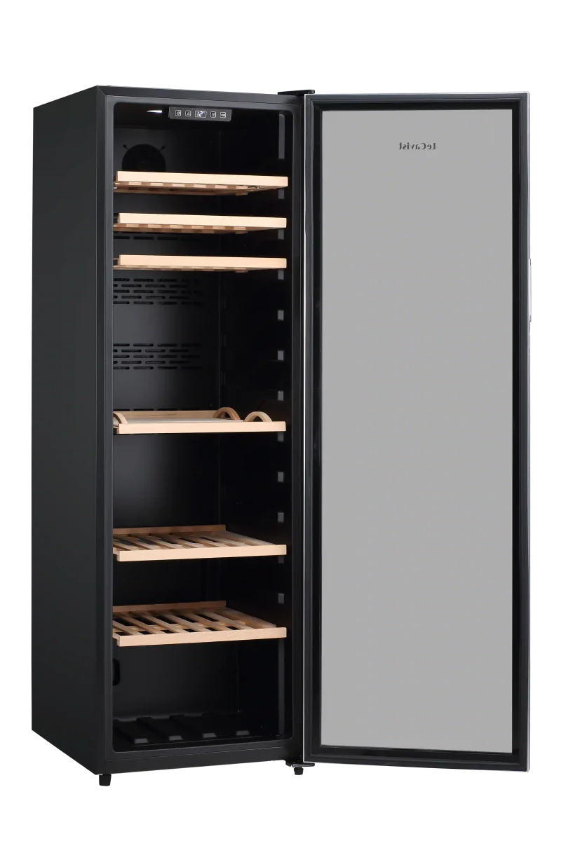 LECAVIST 168 Bottle Wine Cabinet Single Zone Stainless Steel LEK168PVX - Freestanding - Lecavist