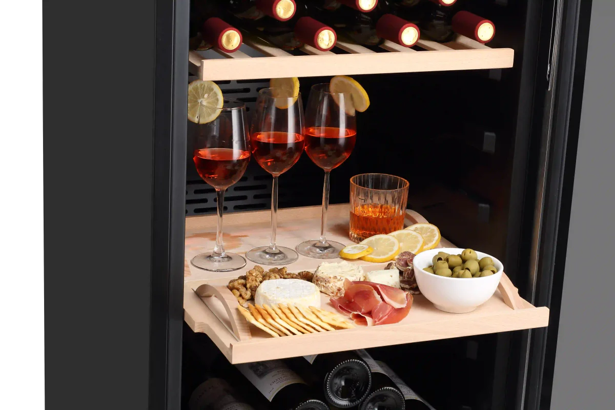LECAVIST 168 Bottle Wine Cabinet Single Zone Stainless Steel LEK168PVX - Freestanding - Lecavist