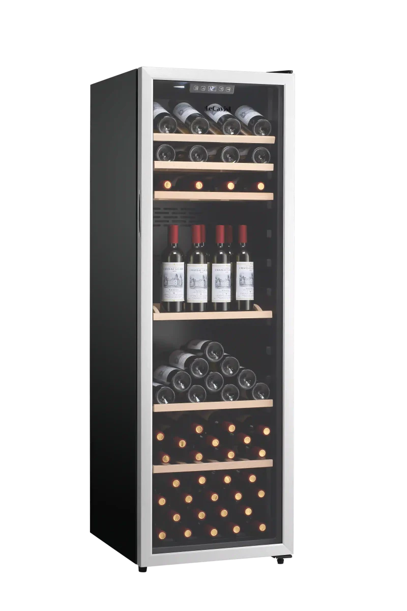 LECAVIST 168 Bottle Wine Cabinet Single Zone Stainless Steel LEK168PVX - Freestanding - Lecavist