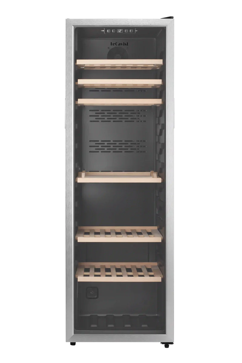 LECAVIST 168 Bottle Wine Cabinet Single Zone Stainless Steel LEK168PVX - Freestanding - Lecavist