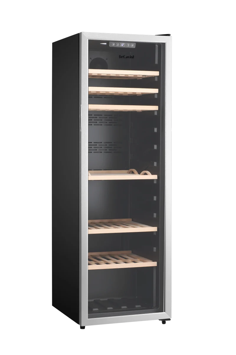 LECAVIST 168 Bottle Wine Cabinet Single Zone Stainless Steel LEK168PVX - Freestanding - Lecavist