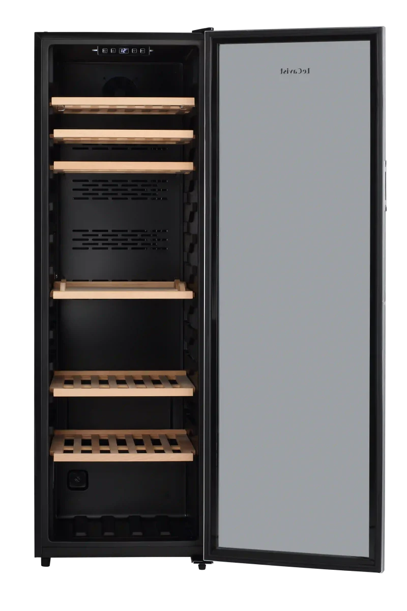 LECAVIST 168 Bottle Wine Cabinet Single Zone Stainless Steel LEK168PVX - Freestanding - Lecavist