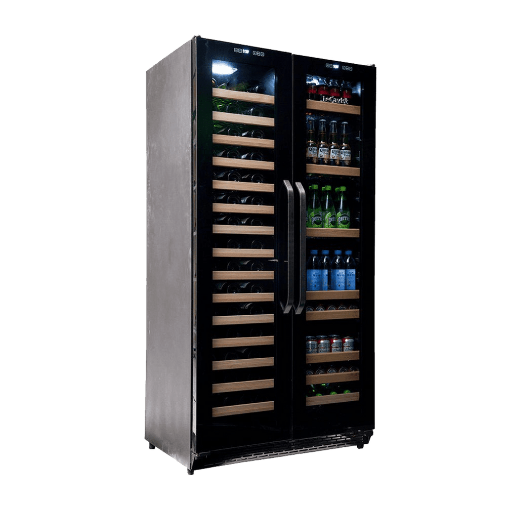 PRODUCT: LECAVIST Wine Cabinet - 188 Bottle - Dual Zone Side by Side - Built-in - Black (LCS200VN2Z2D) - Built-In - LeCavist Wine Cabinets