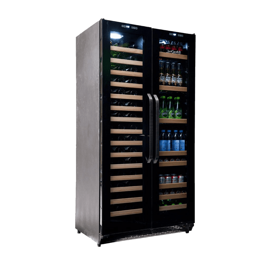 PRODUCT: LECAVIST Wine Cabinet - 188 Bottle - Dual Zone Side by Side - Built-in - Black (LCS200VN2Z2D) - Built-In - LeCavist Wine Cabinets
