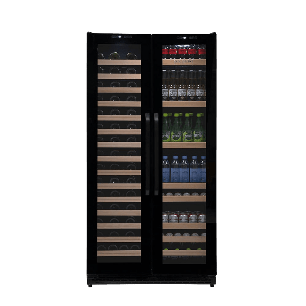 PRODUCT: LECAVIST Wine Cabinet - 188 Bottle - Dual Zone Side by Side - Built-in - Black (LCS200VN2Z2D) - Built-In - LeCavist Wine Cabinets