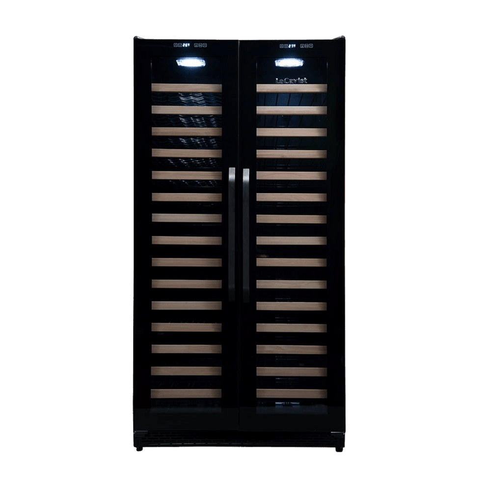 PRODUCT: LECAVIST Wine Cabinet - 188 Bottle - Dual Zone Side by Side - Built-in - Black (LCS200VN2Z2D) - Built-In - LeCavist Wine Cabinets