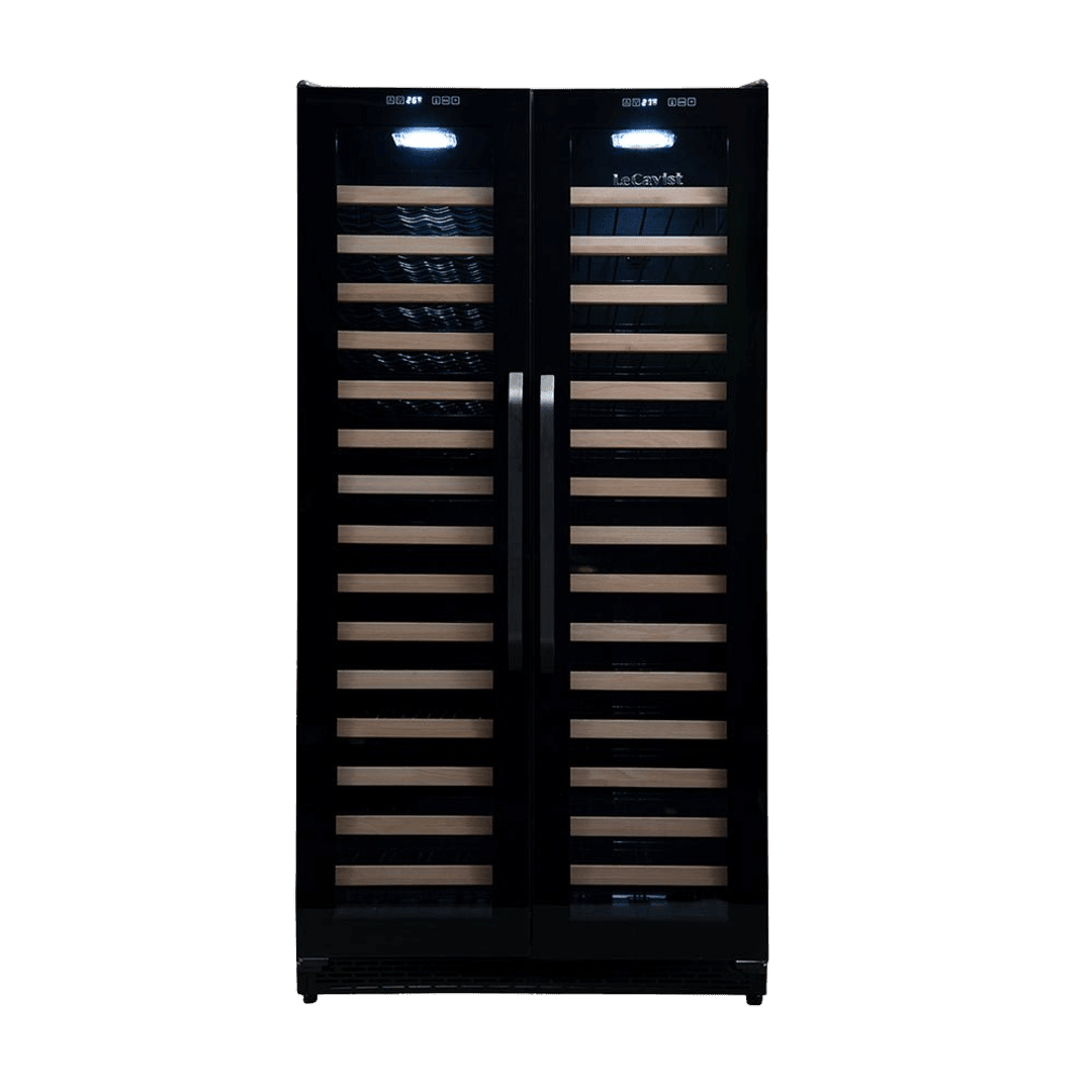 PRODUCT: LECAVIST Wine Cabinet - 188 Bottle - Dual Zone Side by Side - Built-in - Black (LCS200VN2Z2D) - Built-In - LeCavist Wine Cabinets