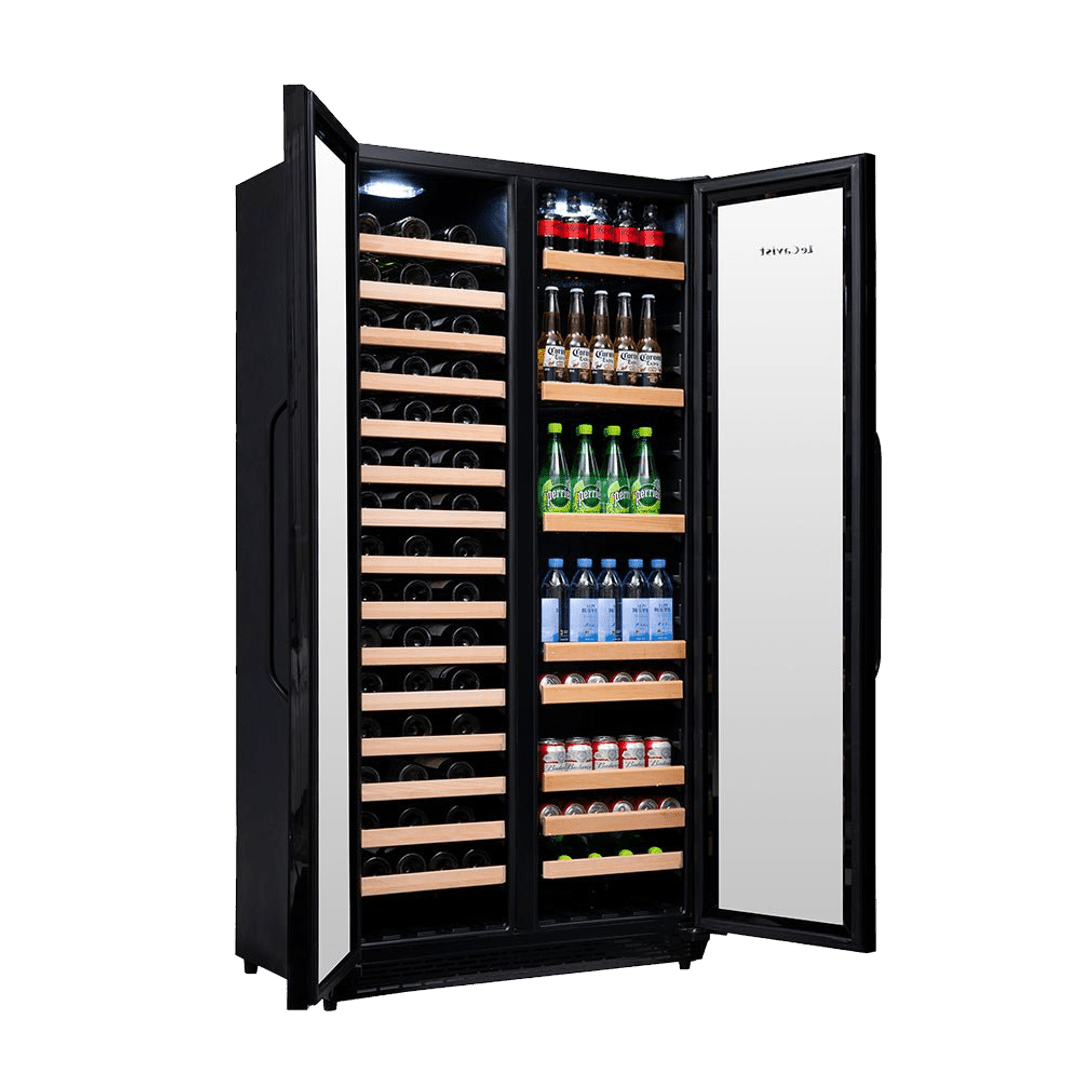 PRODUCT: LECAVIST Wine Cabinet - 188 Bottle - Dual Zone Side by Side - Built-in - Black (LCS200VN2Z2D) - Built-In - LeCavist Wine Cabinets