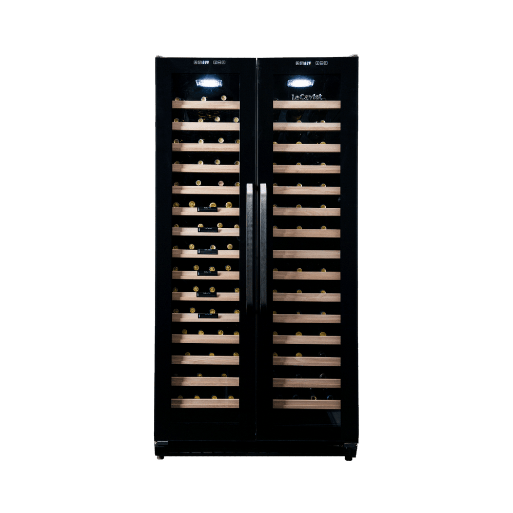 PRODUCT: LECAVIST Wine Cabinet - 188 Bottle - Dual Zone Side by Side - Built-in - Black (LCS200VN2Z2D) - Built-In - LeCavist Wine Cabinets
