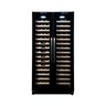 LECAVIST - 188 Bottle - Dual Zone Side by Side - Black Wine Cabinet (LCS200VN2Z2D)