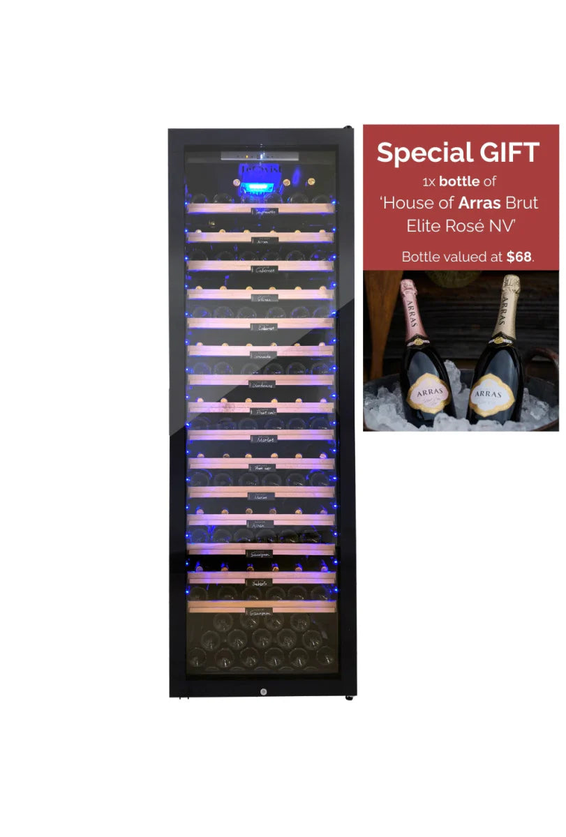 LECAVIST 189 Bottle Wine Cabinet Single Zone Full Shelves LCS240VN1Z1DFS - Freestanding - Lecavist