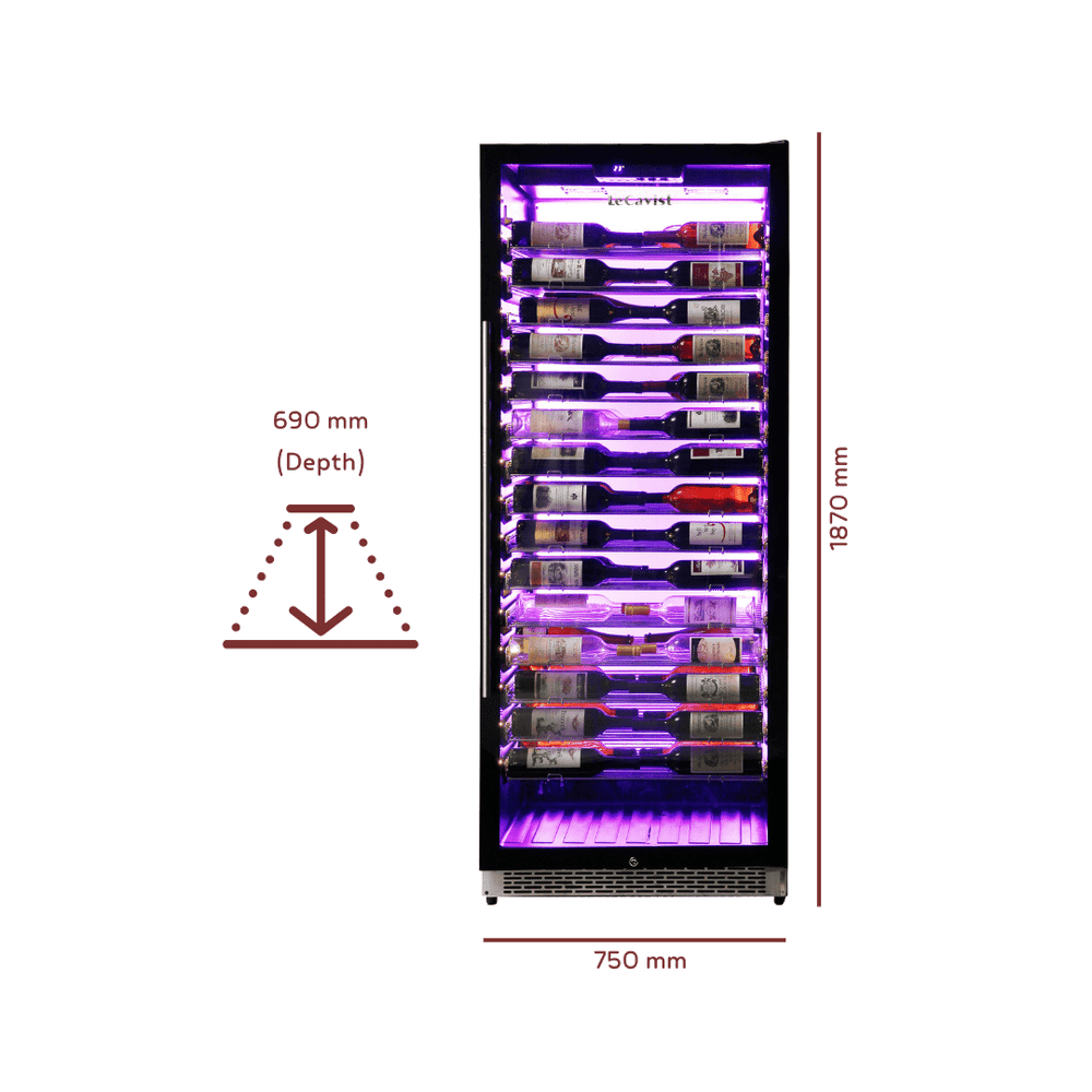 PRODUCT: LECAVIST 195 Bottle Professional Wine Cabinet LCS300VX1ZPRO - Built - In - Lecavist AU
