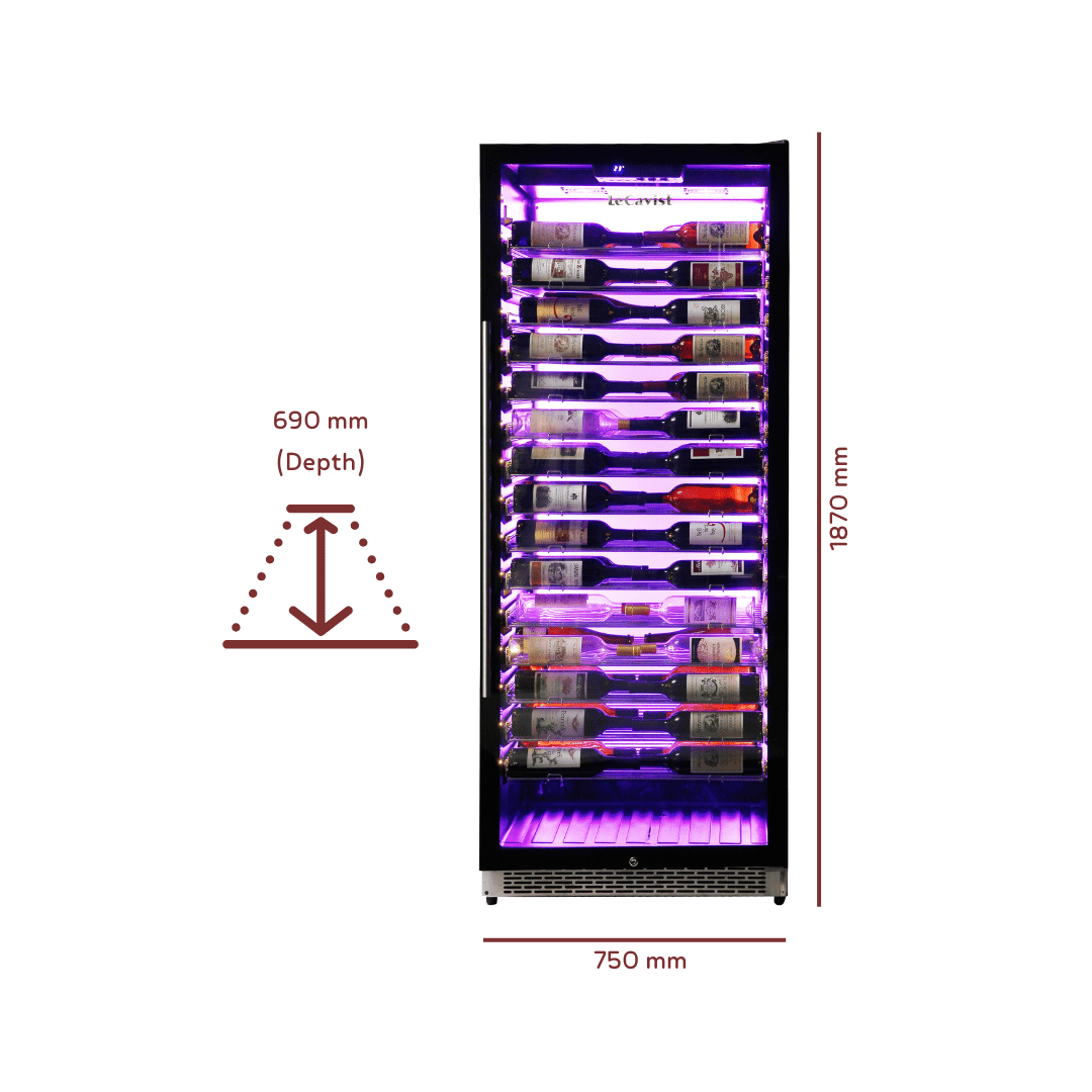 PRODUCT: LECAVIST 195 Bottle Professional Wine Cabinet LCS300VX1ZPRO - Built - In - Lecavist AU