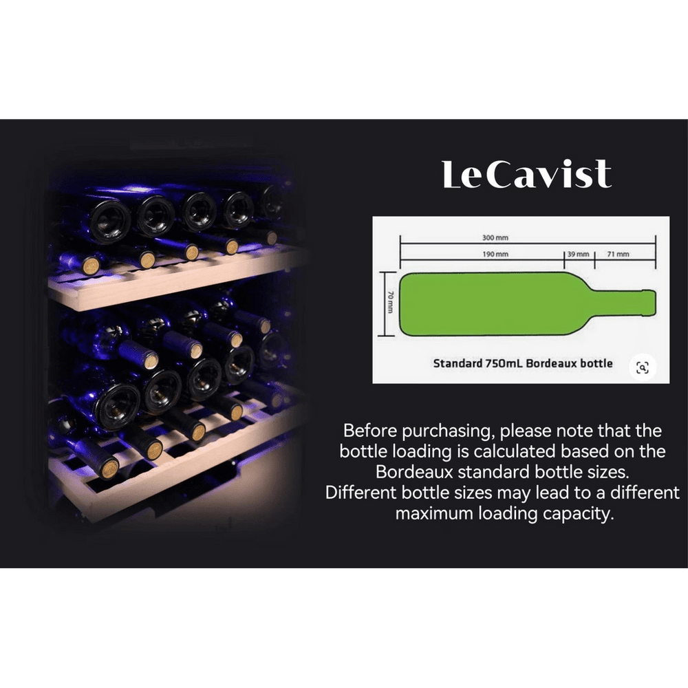 DETAILS: LECAVIST Wine Cabinet - 195 Bottle - Single Zone - Built-in - Professional (LCS300VX1ZPRO) - Built-In - LeCavist Wine Cabinets