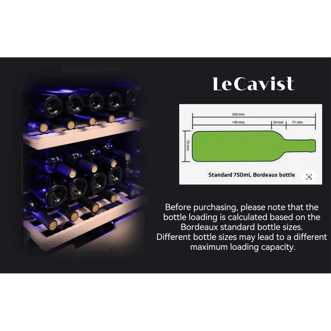 DETAILS: LECAVIST Wine Cabinet - 195 Bottle - Single Zone - Built-in - Professional (LCS300VX1ZPRO) - Built-In - LeCavist Wine Cabinets