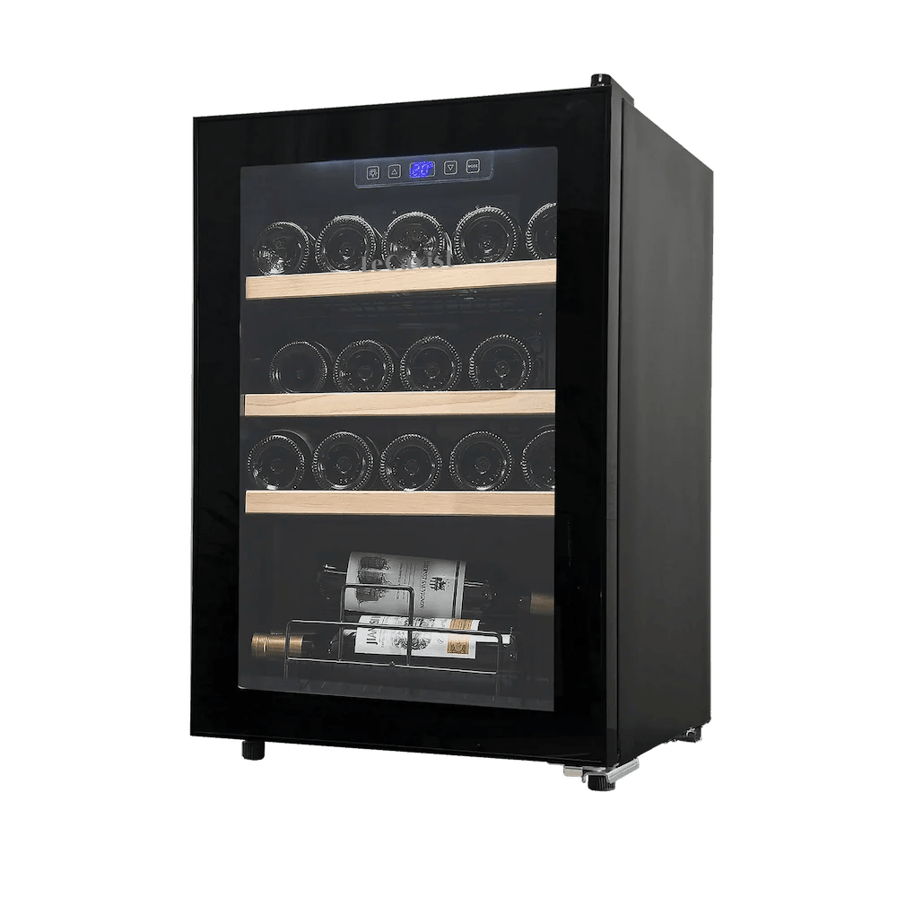 LECAVIST 21 Bottle Wine Cabinet Single Zone Black LEK21PV - Freestanding - Lecavist