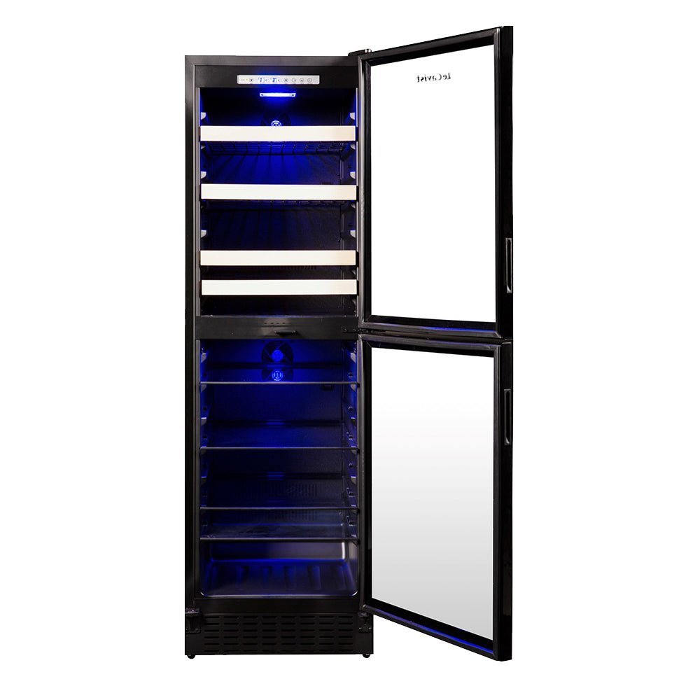Large capacity dual zone wine cabinet ideal for red and white wines