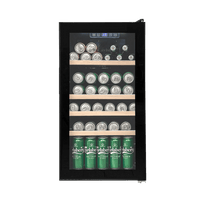 LECAVIST 33 Bottle Beverage Fridge Single Zone Black LEK33PV