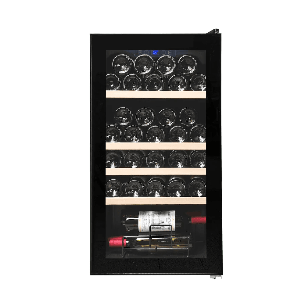 LECAVIST NZ 33 Bottle Wine Cabinet Single Zone Black LEK33PV