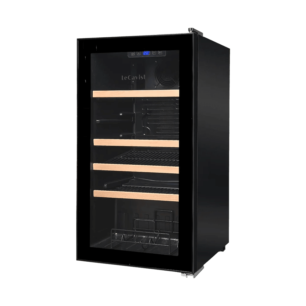 33 Bottle Wine Cabinet Single Zone Black LEK33PV - Freestanding - Lecavist