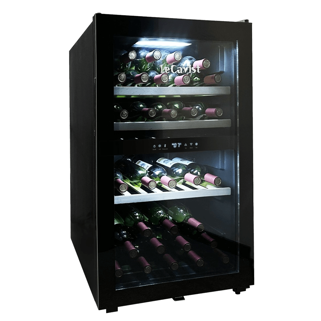 PRODUCT: LECAVIST Wine Cabinet - 56 Bottle - Dual Zone - Freestanding - Black (LKS56VN2Z) - Freestanding - LeCavist Wine Cabinets