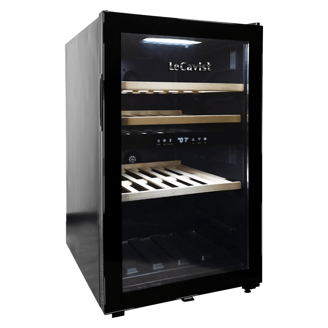 PRODUCT: LECAVIST Wine Cabinet - 56 Bottle - Dual Zone - Freestanding - Black (LKS56VN2Z) - Freestanding - LeCavist Wine Cabinets