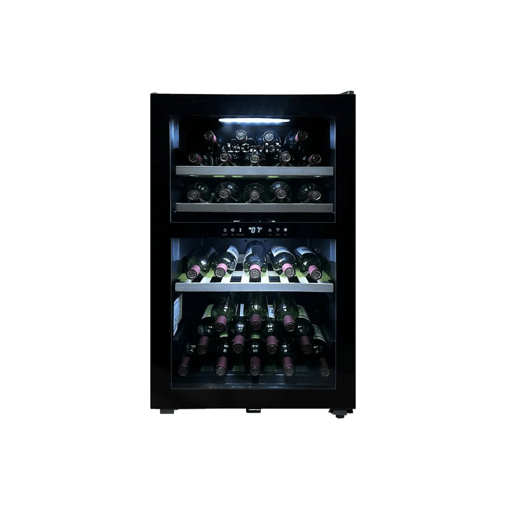 PRODUCT: LECAVIST Wine Cabinet - 56 Bottle - Dual Zone - Freestanding - Black (LKS56VN2Z) - Freestanding - LeCavist Wine Cabinets