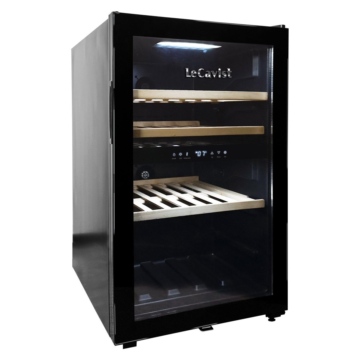 LECAVIST - 56 Bottle - Dual Zone - Black Wine Cabinet (LKS56VN2Z) - LeCavist NZ