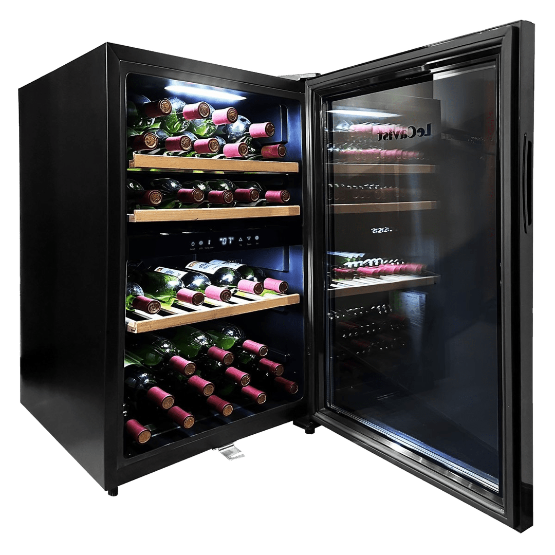 PRODUCT: LECAVIST Wine Cabinet - 56 Bottle - Dual Zone - Freestanding - Black (LKS56VN2Z) - Freestanding - LeCavist Wine Cabinets