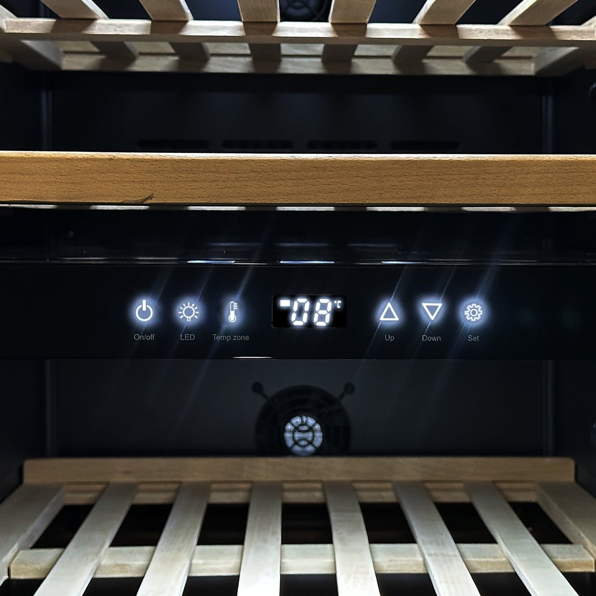 LECAVIST - 56 Bottle - Dual Zone - Black Wine Cabinet (LKS56VN2Z) - LeCavist NZ