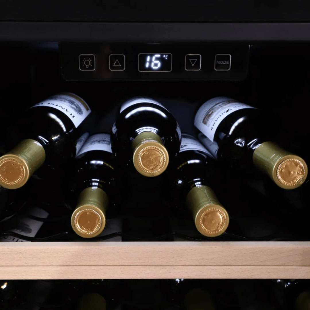 INSIDE: LECAVIST Wine Cabinet - 63 Bottle - Single Zone - Freestanding - Black (LKCV63N) - Freestanding - LeCavist Wine Cabinets